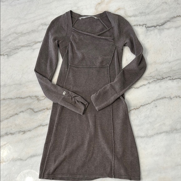 Athleta Hot Toddy Taupe Sweater Dress XXS - Picture 1 of 8